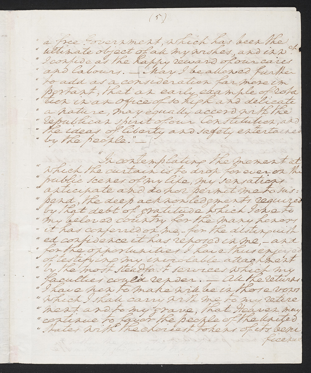 First draft of farewell address : manuscript, 1796 May 15 page 5