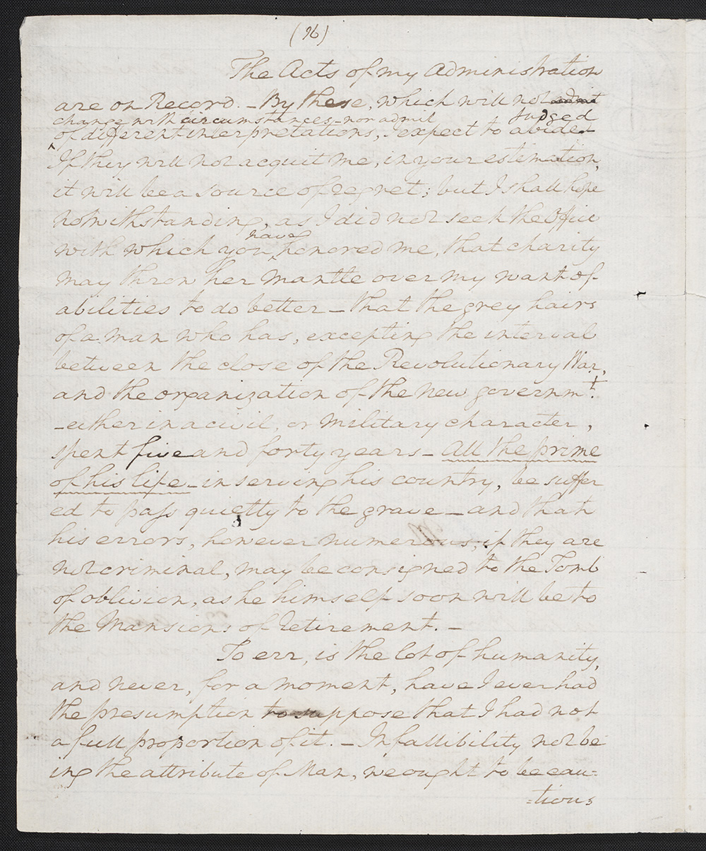 First draft of farewell address : manuscript, 1796 May 15 page 16