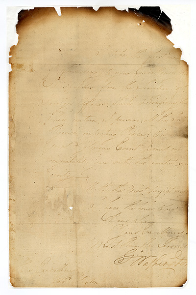 Letter from George Washington to Governor George Clinton thumbnail page 1