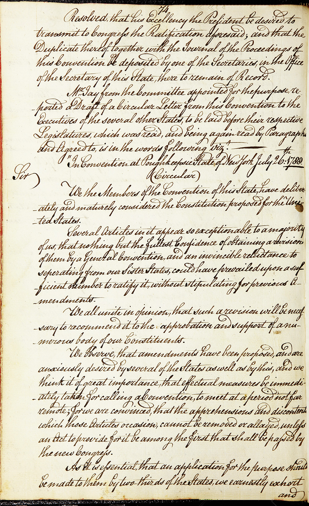 Journal of the Proceedings of the Poughkeepsie Convention page 76