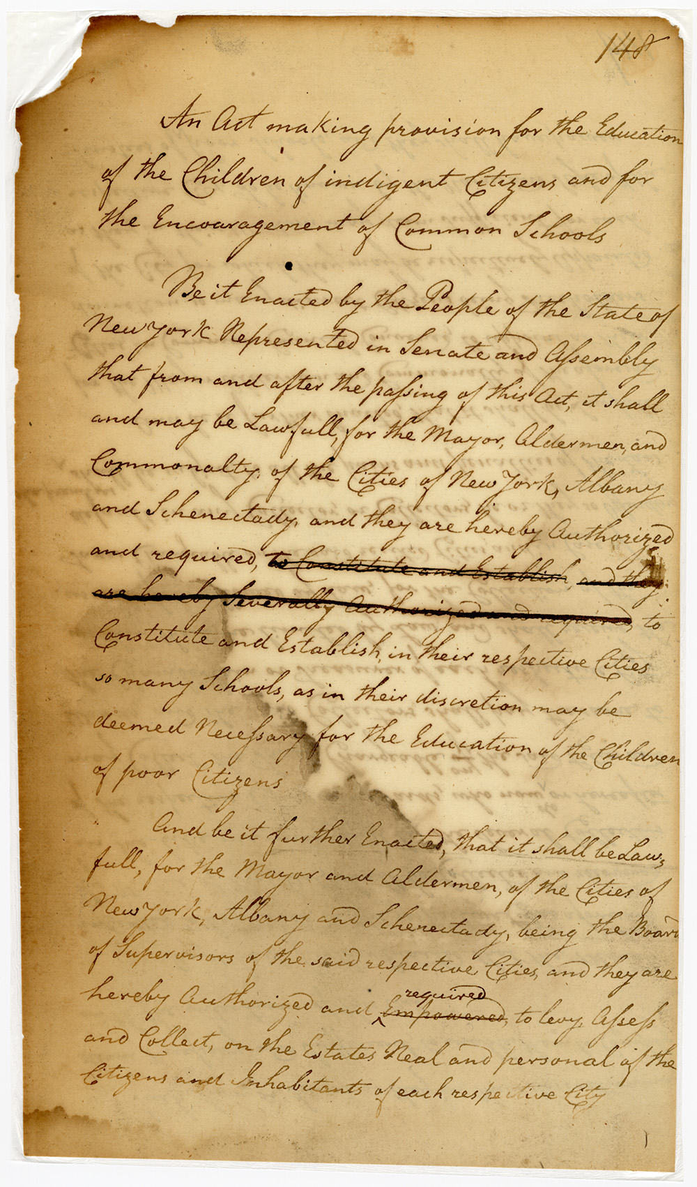 Petition supporting educational opportunity for the poor page 1