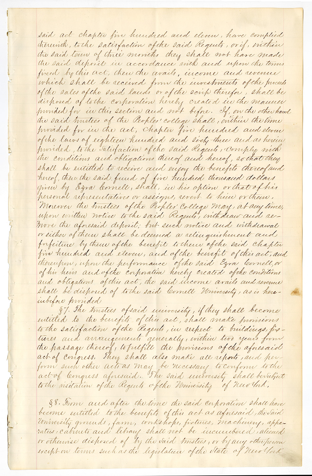An Act to Establish Cornell University page 4