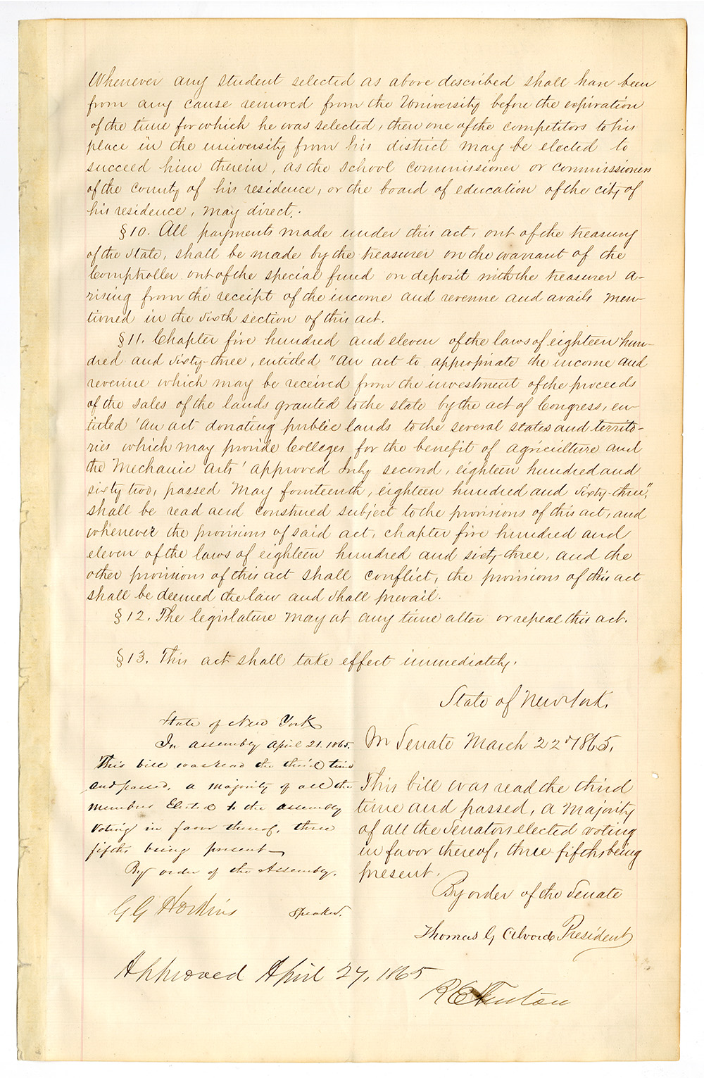 An Act to Establish Cornell University page 6