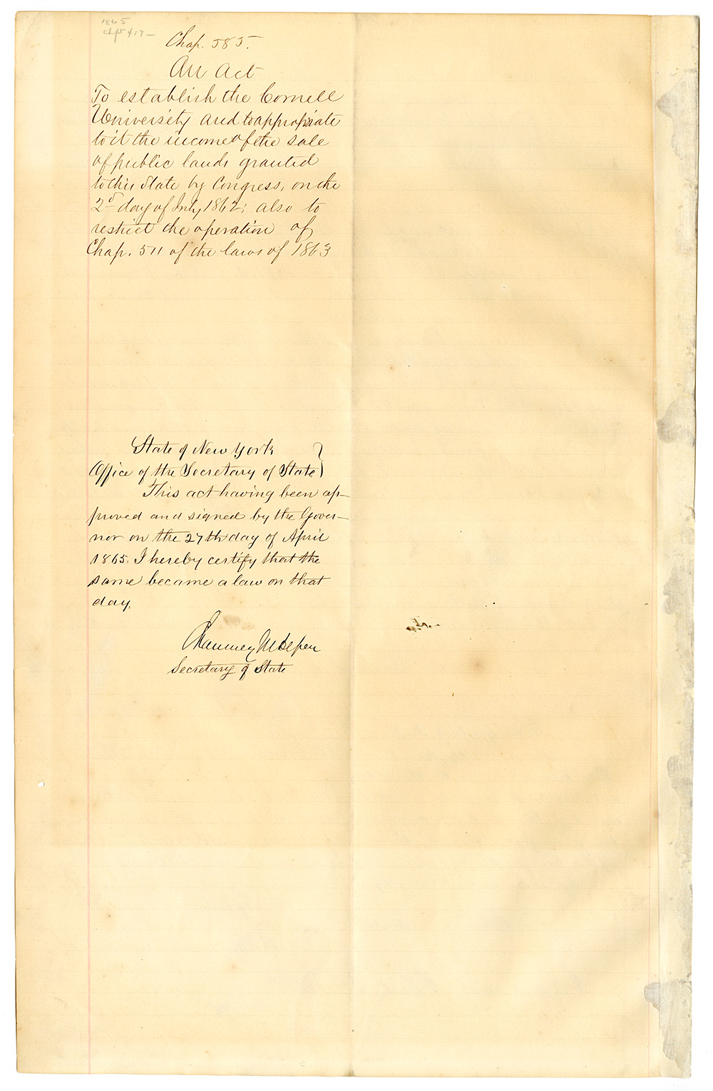 An Act to Establish Cornell University page 7