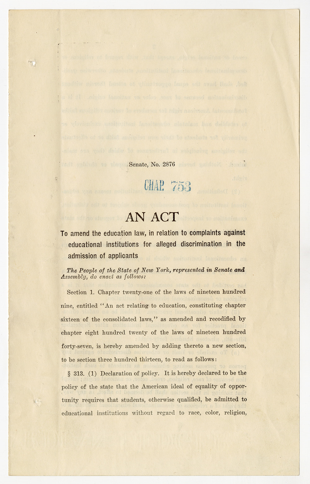 New York's Education Antidiscrimination Law page 1
