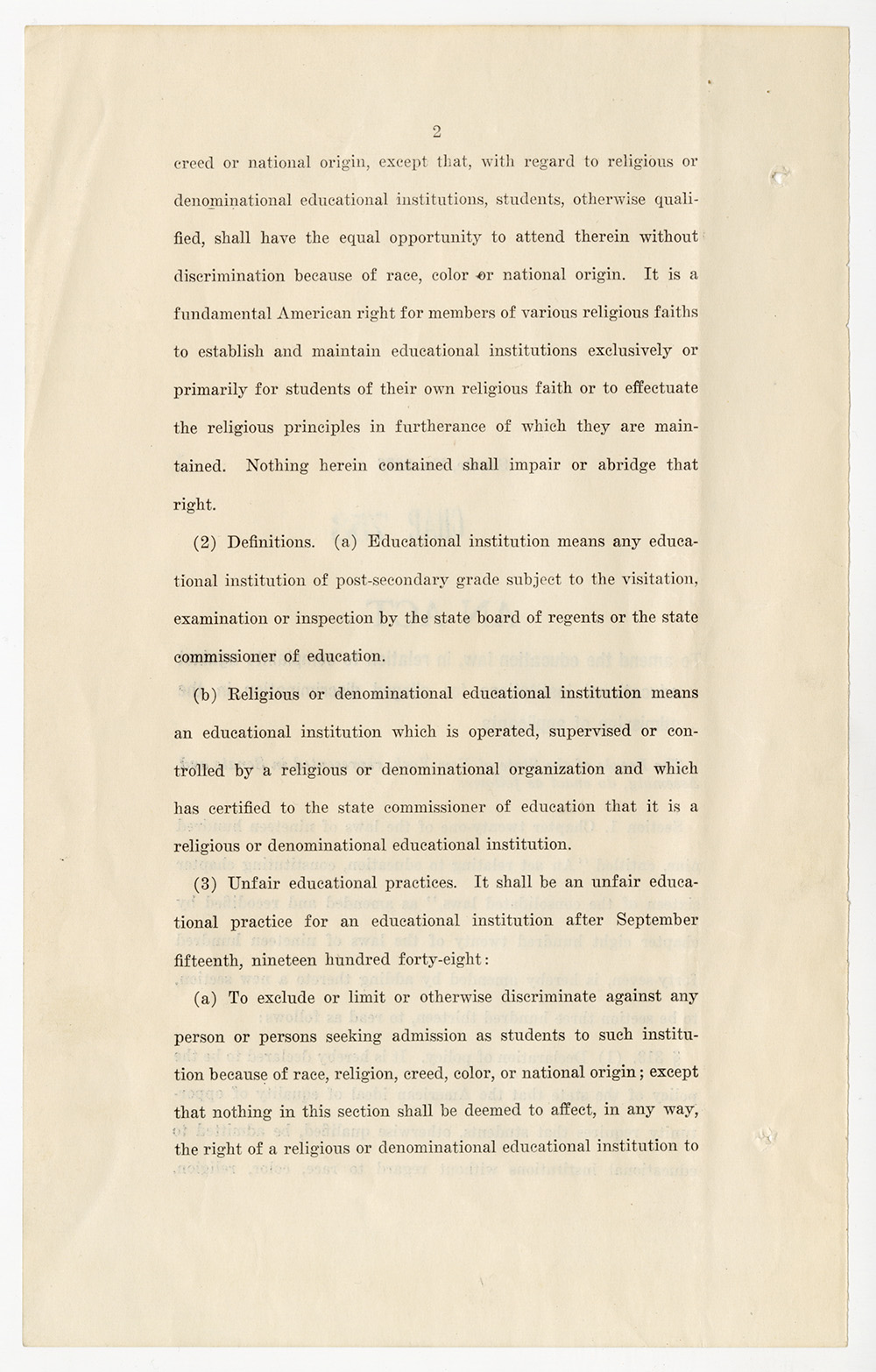 New York's Education Antidiscrimination Law page 2