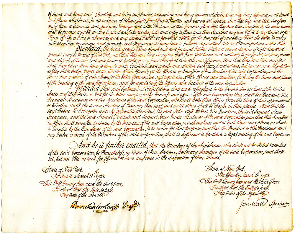 An Act to Incorporate the Agricultural Society of New York State page 3
