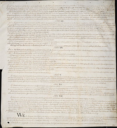 Load The Ratification of the proposed Constitution of the United States by the State of New York in Convention Assembled at Poughkeepsie, July 26, 1788 in Main Document Viewer