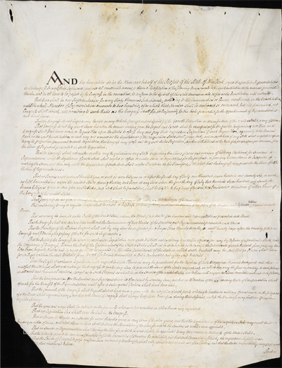 Load The Ratification of the proposed Constitution of the United States by the State of New York in Convention Assembled at Poughkeepsie, July 26, 1788 in Main Document Viewer