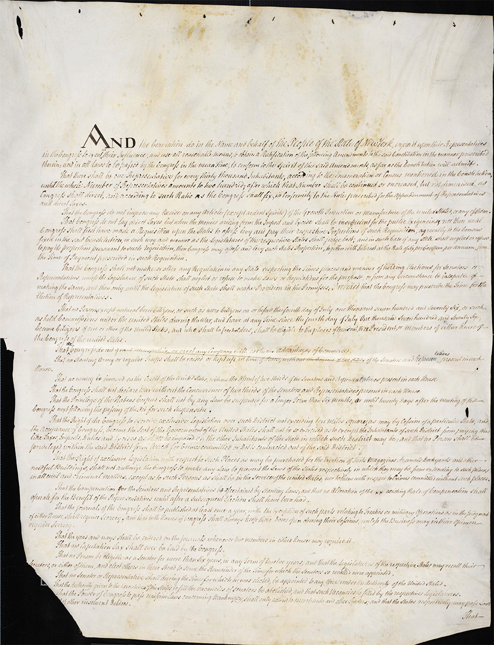 The Ratification of the proposed Constitution of the United States by the State of New York in Convention Assembled at Poughkeepsie, July 26, 1788 page 6