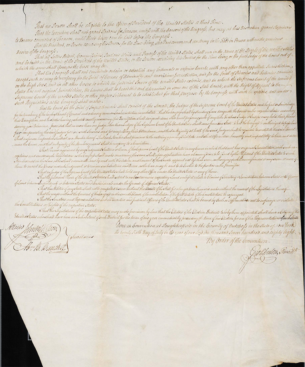The Ratification of the proposed Constitution of the United States by the State of New York in Convention Assembled at Poughkeepsie, July 26, 1788 page 7