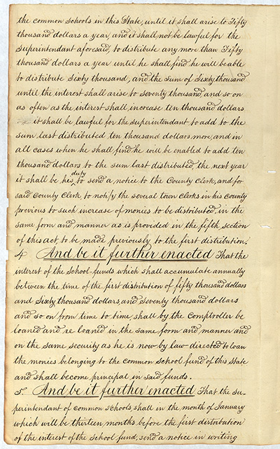 An Act for the establishment of Common Schools thumbnail page 2