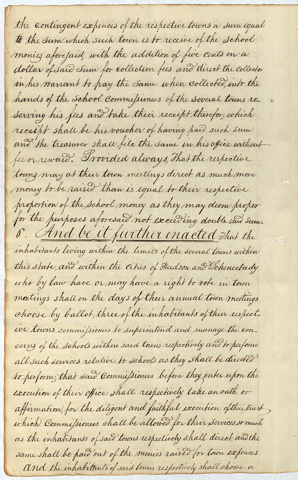 An Act for the establishment of Common Schools page 4