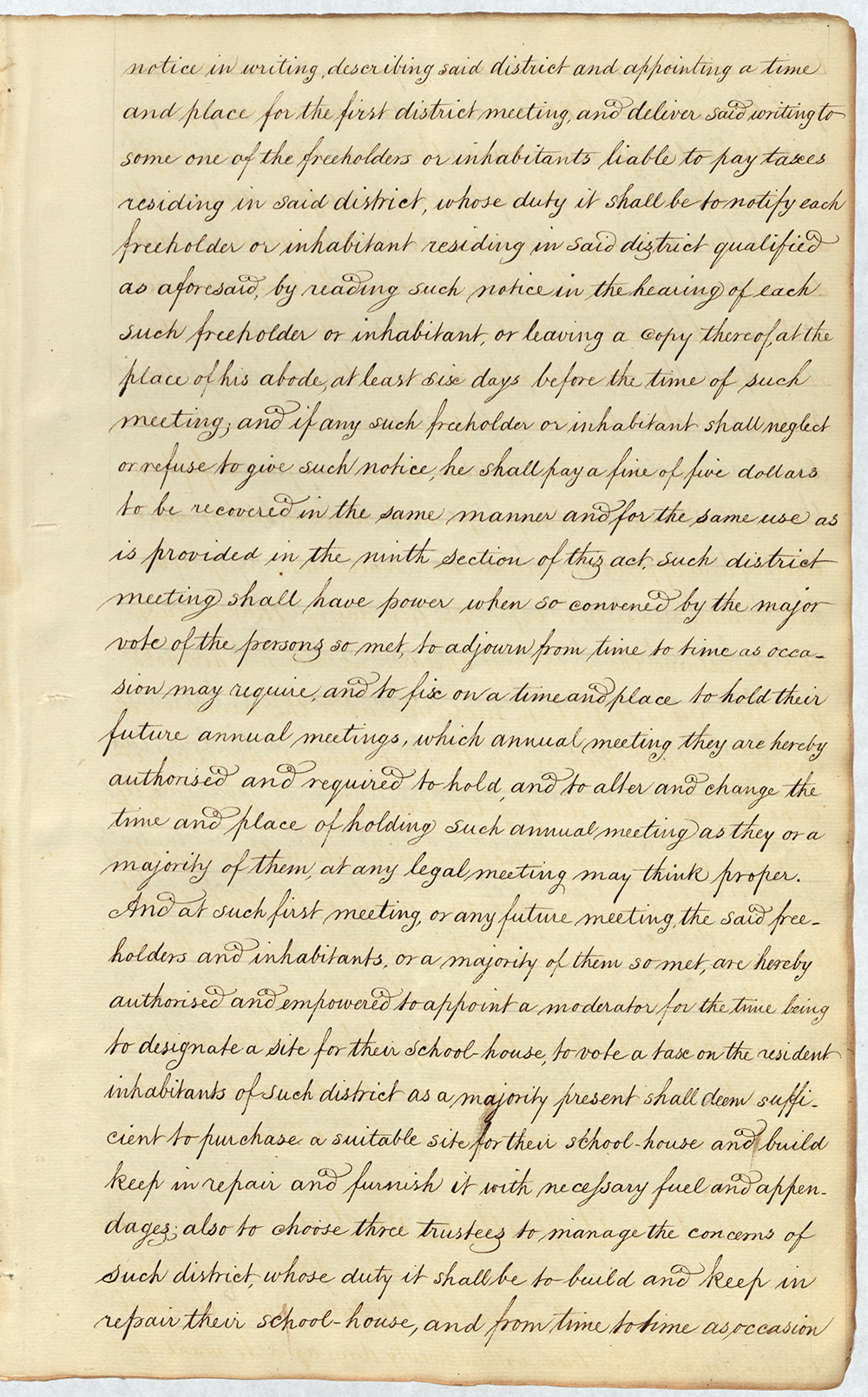 An Act for the establishment of Common Schools page 7