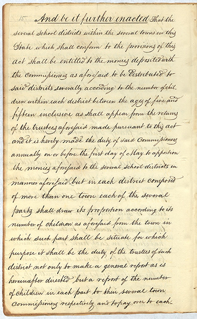 An Act for the establishment of Common Schools thumbnail page 12