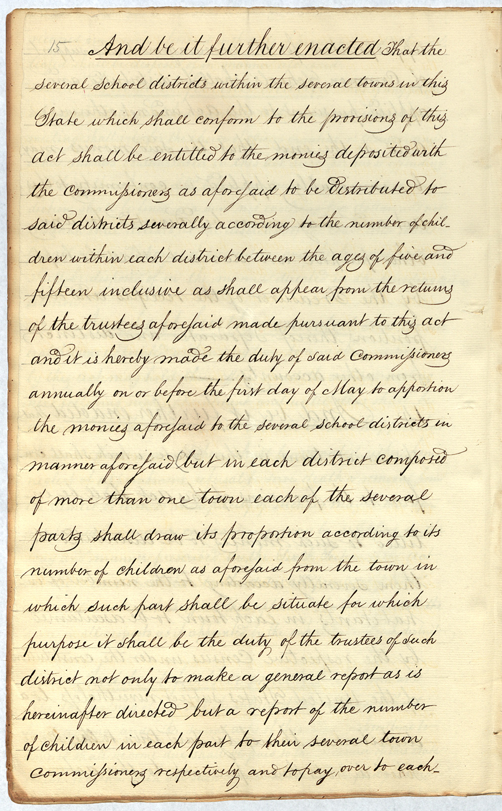 An Act for the establishment of Common Schools page 12