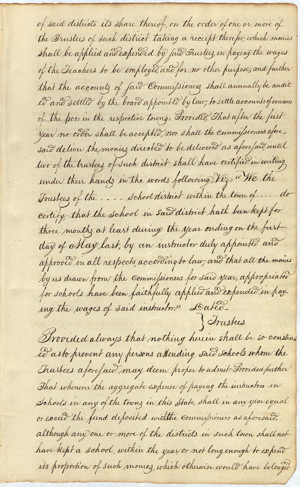 An Act for the establishment of Common Schools page 13