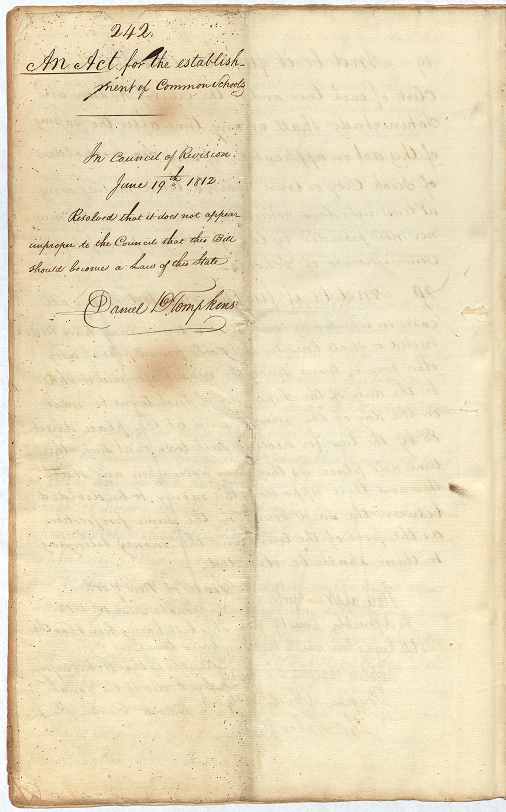 An Act for the establishment of Common Schools page 18