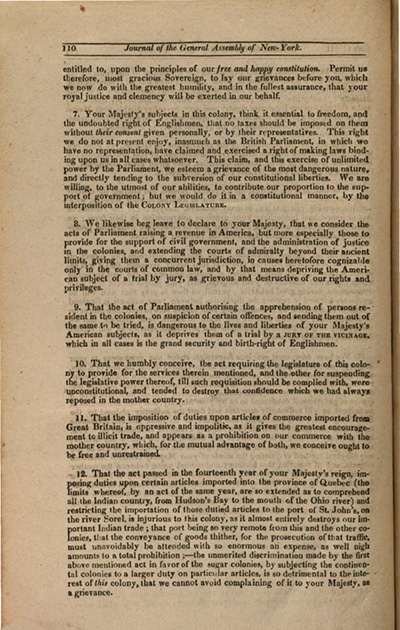 Load Appealing for reconciliation with Britain, March 25, 1775 in Main Document Viewer