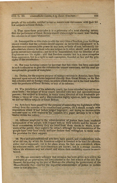 Load Appealing for reconciliation with Britain, March 25, 1775 in Main Document Viewer