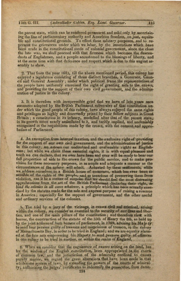 Appealing for reconciliation with Britain, March 25, 1775 page 8