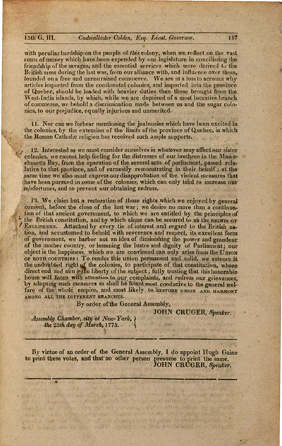 Load Appealing for reconciliation with Britain, March 25, 1775 in Main Document Viewer