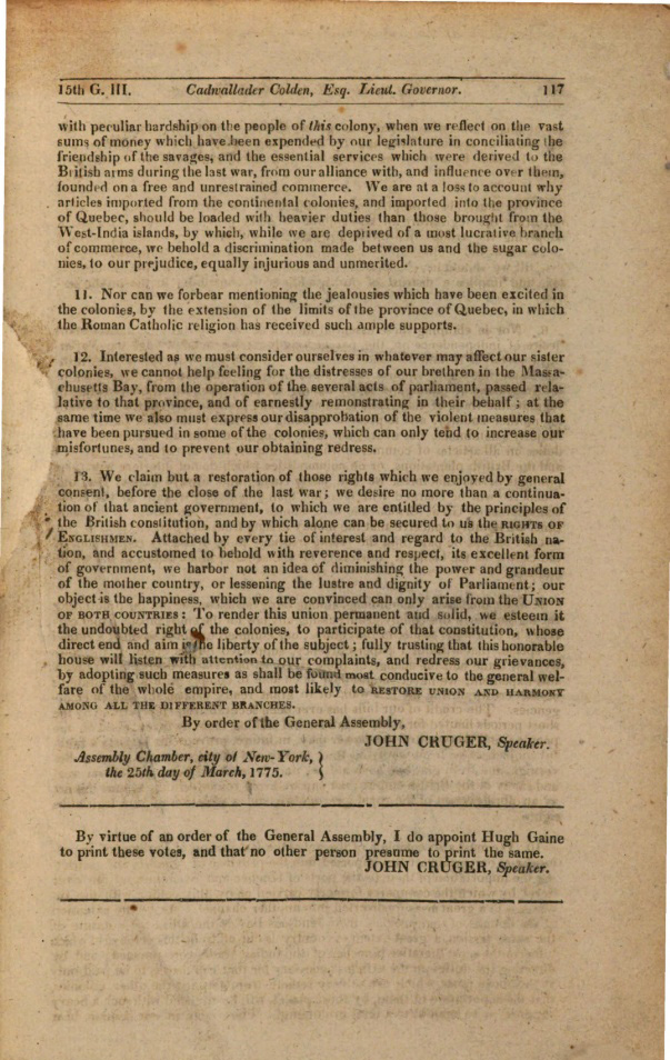 Appealing for reconciliation with Britain, March 25, 1775 page 10