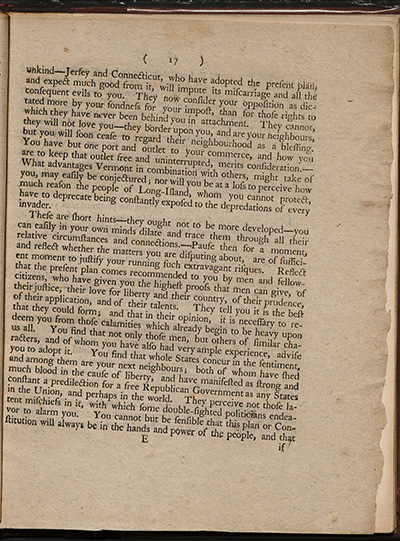 Load An Address to the People of the State of New York on the Subject of the Constitution, Agreed Upon at Philadelphia, the 17th of September, 1787, April 12, 1788 in Main Document Viewer