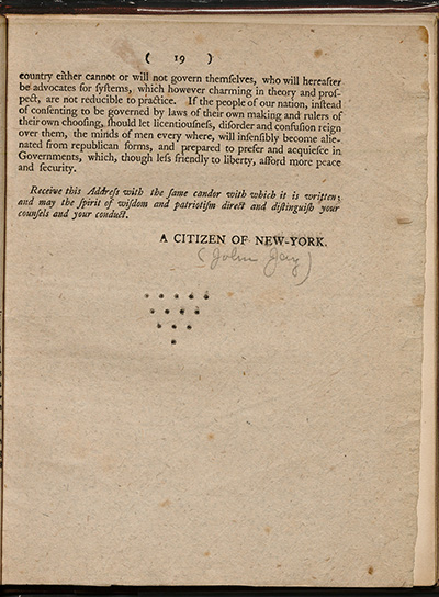 Load An Address to the People of the State of New York on the Subject of the Constitution, Agreed Upon at Philadelphia, the 17th of September, 1787, April 12, 1788 in Main Document Viewer