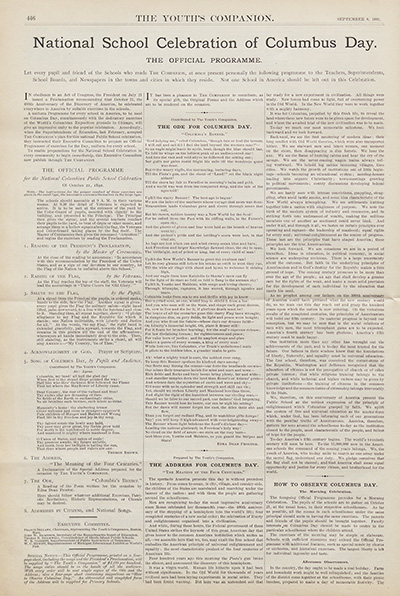 First Printing of the Pledge of Allegiance to the Flag, 1892 thumbnail page 1