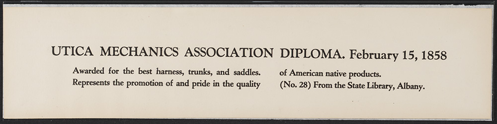 Utica Mechanics' Association Diploma : February 15, 1858 page 2