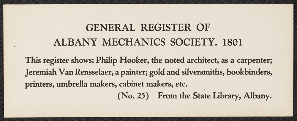 Albany Mechanics' General register : manuscript, 1801-1802 page 3
