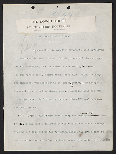 The Rough Riders : typescript, May 1, 1899 thumbnail page 2