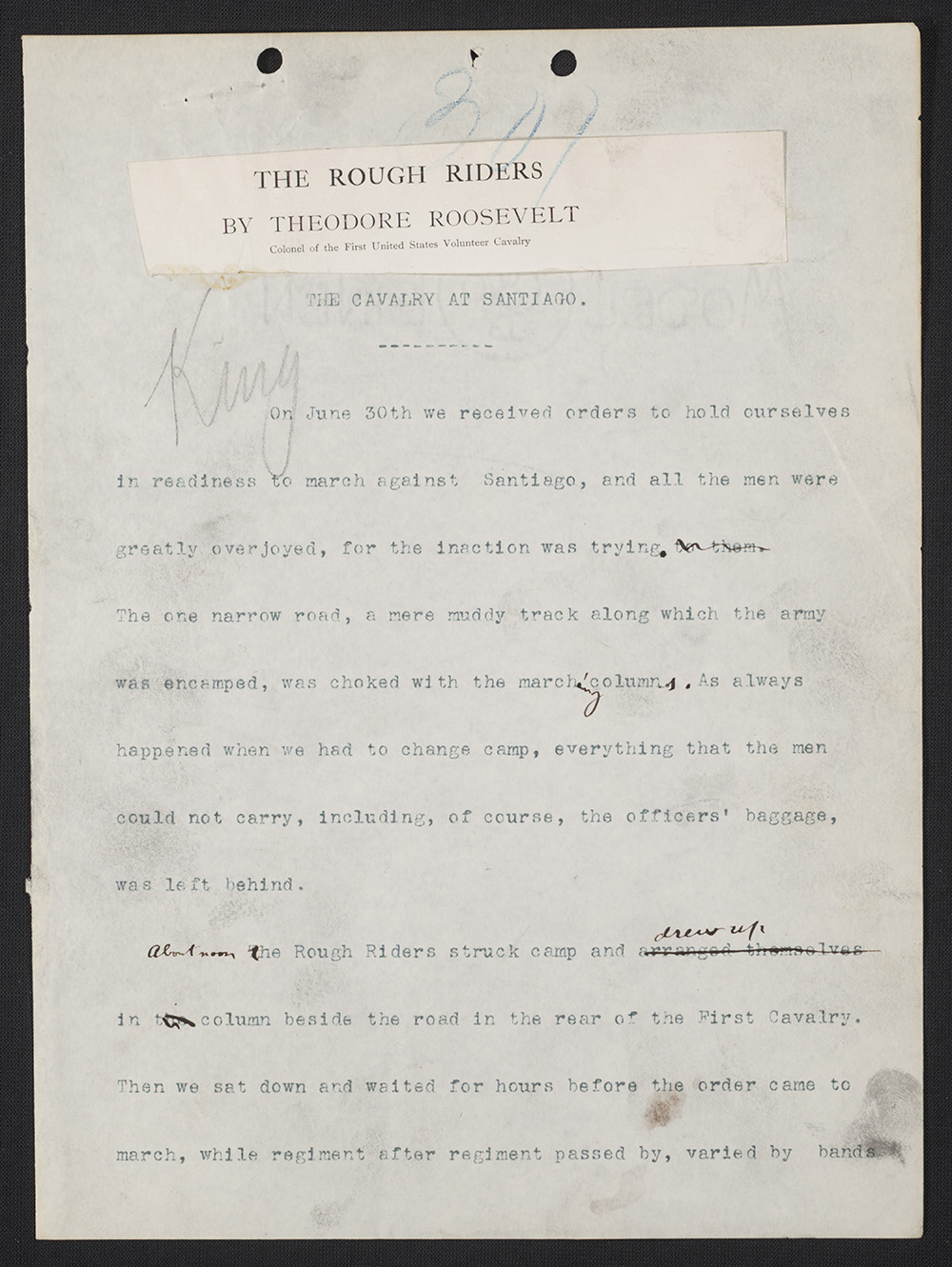 The Rough Riders : typescript, May 1, 1899 page 2