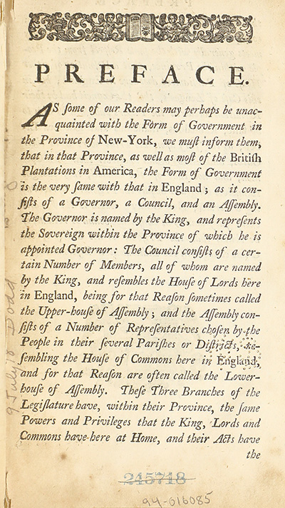 The trial of John Peter Zenger, of New-York, printer, who was tried and acquitted, for printing and publishing a libel against the government : with the pleadings and arguments on both sides thumbnail page 3