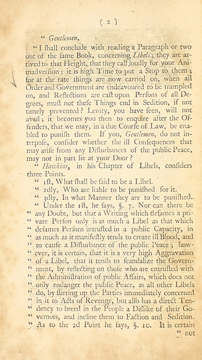 The trial of John Peter Zenger, of New-York, printer, who was tried and acquitted, for printing and publishing a libel against the government : with the pleadings and arguments on both sides thumbnail page 6