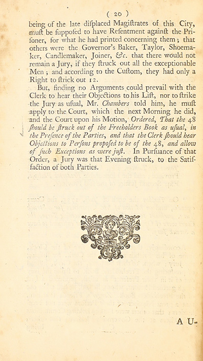 The trial of John Peter Zenger, of New-York, printer, who was tried and acquitted, for printing and publishing a libel against the government : with the pleadings and arguments on both sides thumbnail page 24