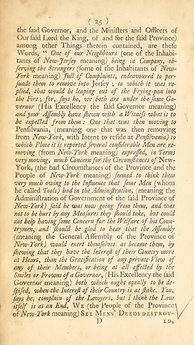 The trial of John Peter Zenger, of New-York, printer, who was tried and acquitted, for printing and publishing a libel against the government : with the pleadings and arguments on both sides thumbnail page 29