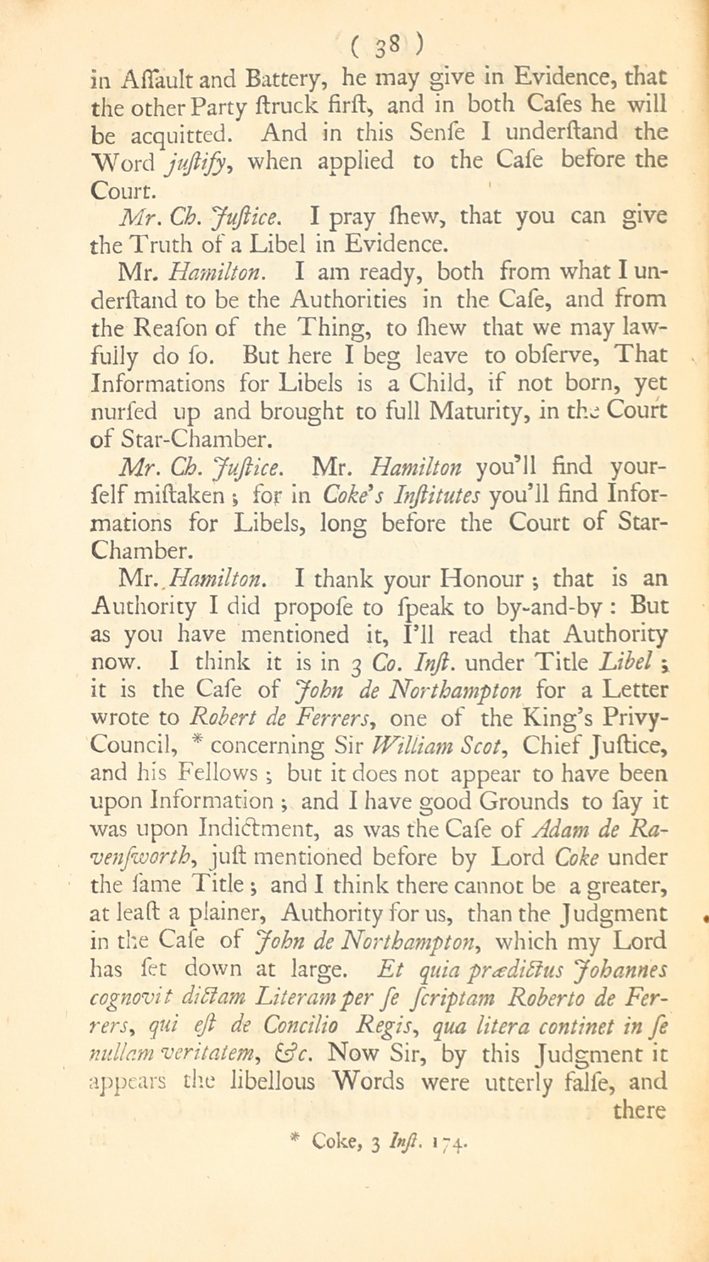 The trial of John Peter Zenger, of New-York, printer, who was tried and acquitted, for printing and publishing a libel against the government : with the pleadings and arguments on both sides page 42