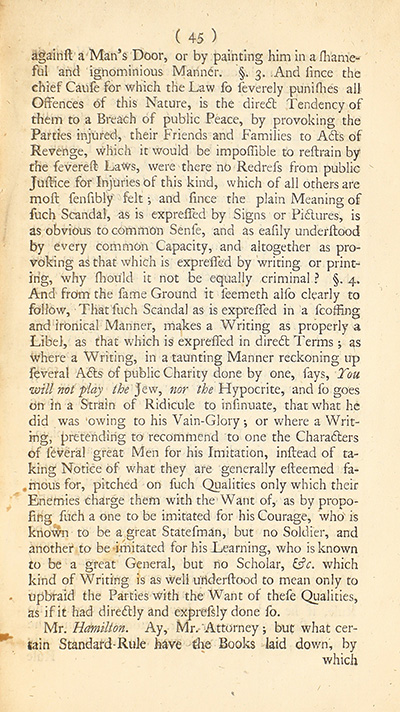 The trial of John Peter Zenger, of New-York, printer, who was tried and acquitted, for printing and publishing a libel against the government : with the pleadings and arguments on both sides thumbnail page 49