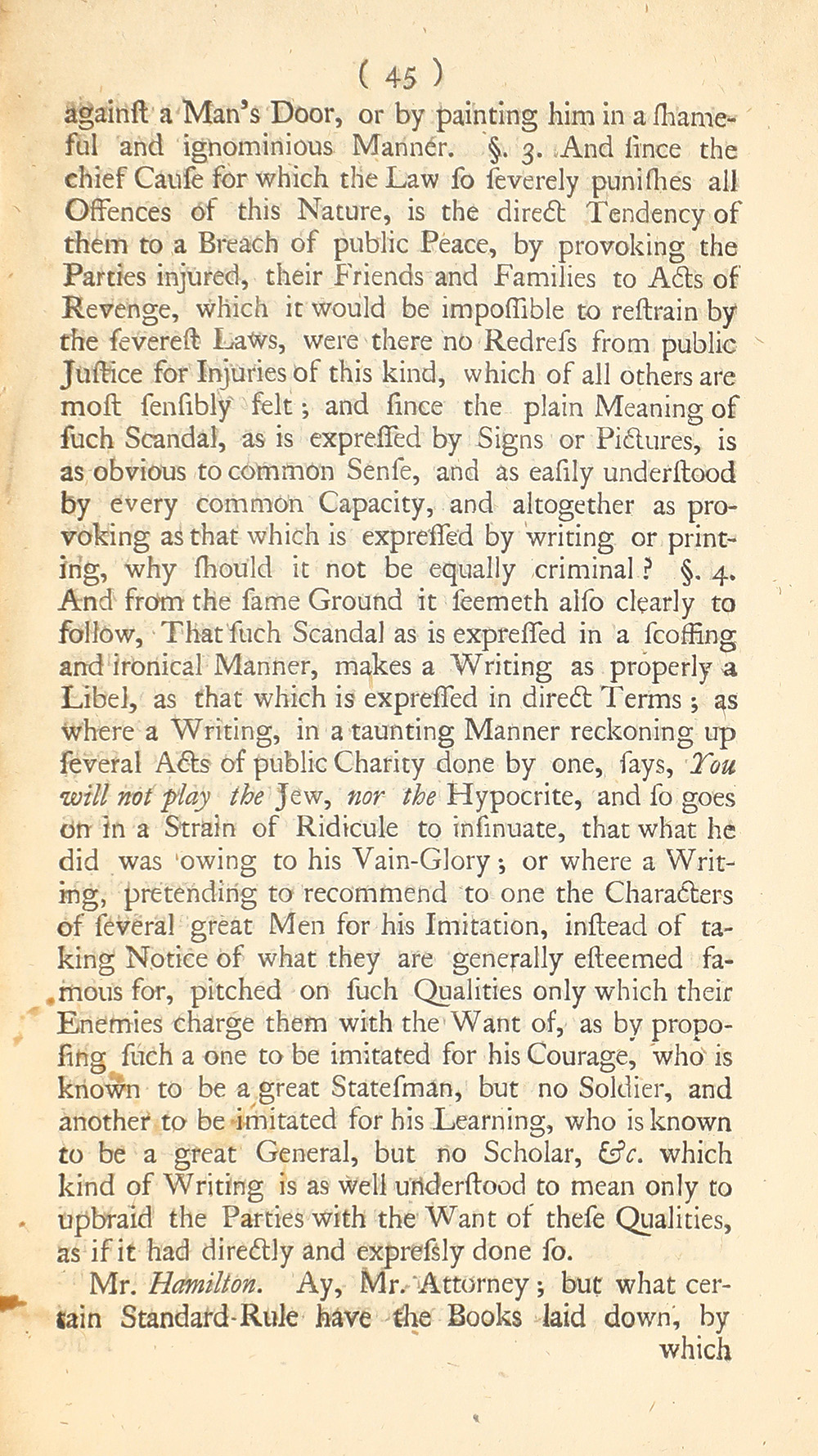 The trial of John Peter Zenger, of New-York, printer, who was tried and acquitted, for printing and publishing a libel against the government : with the pleadings and arguments on both sides page 49