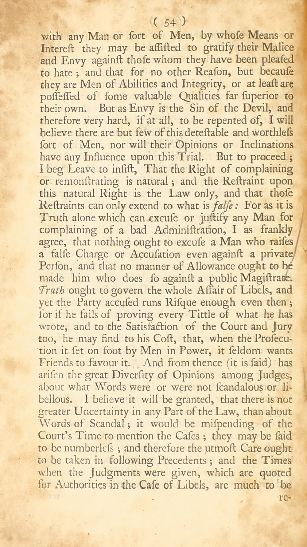 The trial of John Peter Zenger, of New-York, printer, who was tried and acquitted, for printing and publishing a libel against the government : with the pleadings and arguments on both sides page 58