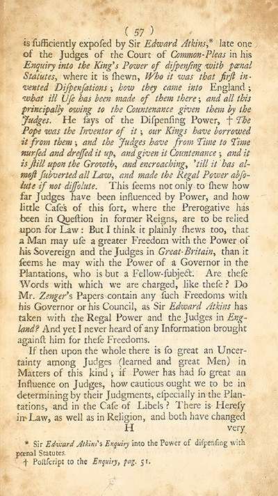 The trial of John Peter Zenger, of New-York, printer, who was tried and acquitted, for printing and publishing a libel against the government : with the pleadings and arguments on both sides thumbnail page 61