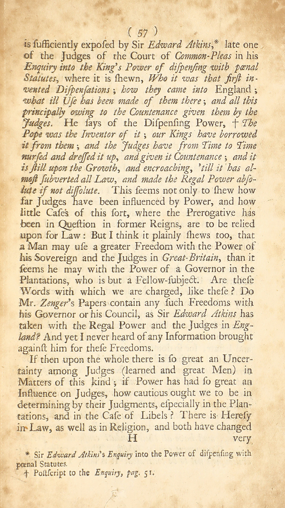 The trial of John Peter Zenger, of New-York, printer, who was tried and acquitted, for printing and publishing a libel against the government : with the pleadings and arguments on both sides page 61