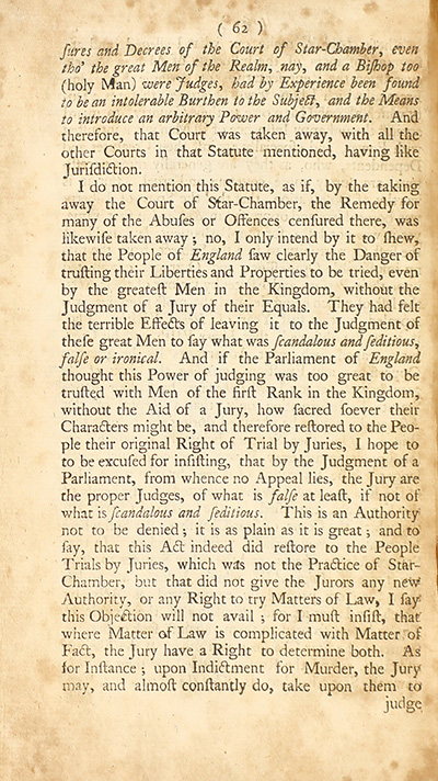 The trial of John Peter Zenger, of New-York, printer, who was tried and acquitted, for printing and publishing a libel against the government : with the pleadings and arguments on both sides thumbnail page 66