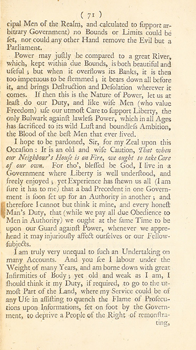The trial of John Peter Zenger, of New-York, printer, who was tried and acquitted, for printing and publishing a libel against the government : with the pleadings and arguments on both sides thumbnail page 75