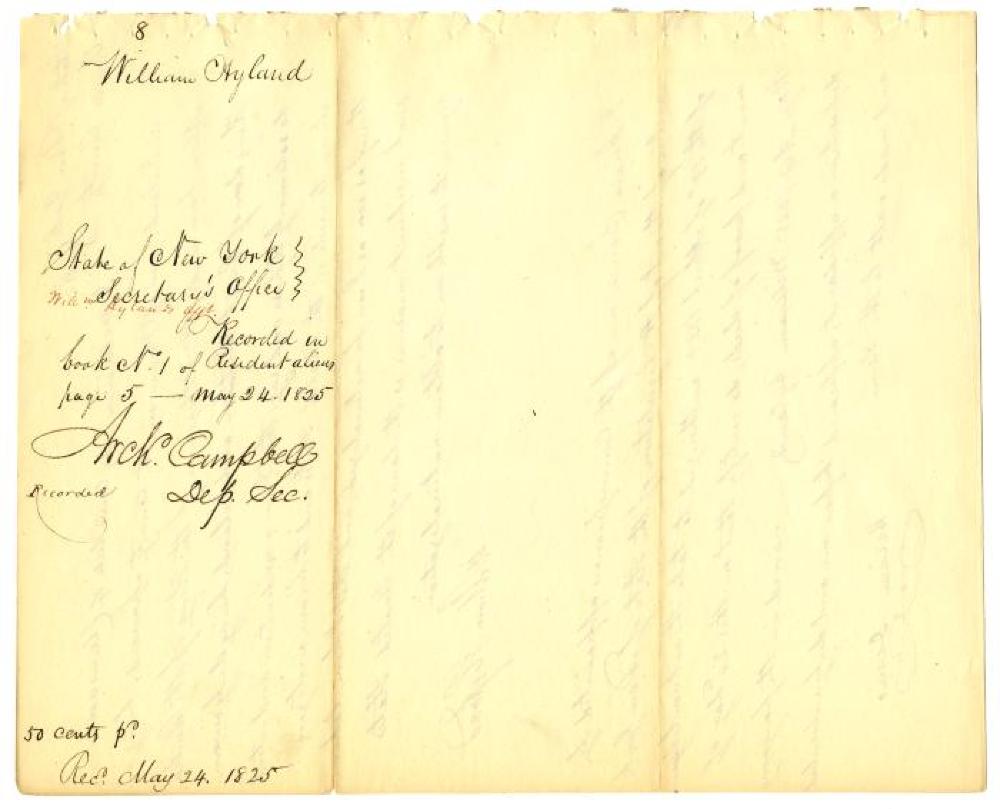 Noncitizen Deposition of Intent to Become Citizen of the United States, William Hyland, 1825 page 2