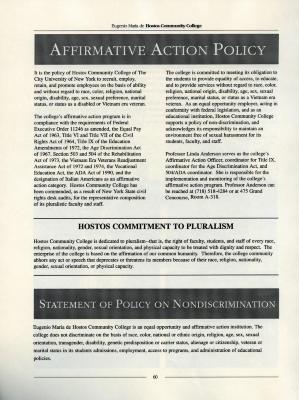 Load Affirmative Action Policy, Hostos Community College, 2002 in Main Document Viewer