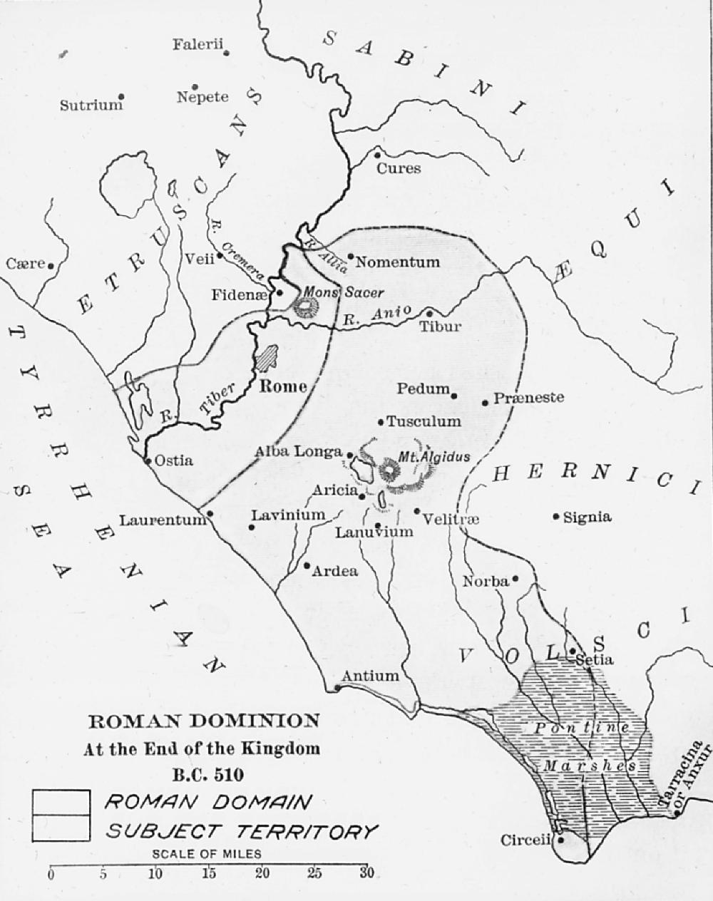 Map of the Roman Dominion at the end of the Kingdom B.C. 510 page 1