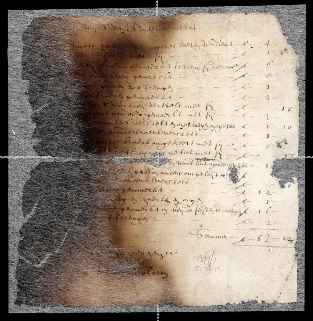 Tailor Account (Receipt), Jeremias Van Rensselaer, 1658 and 1659 page 2